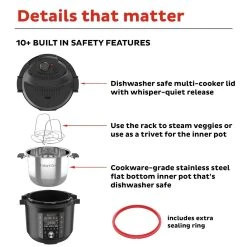 Instant Pot Pro Pressure Cooker | 6-Quart 12 Instant Pot Pro Pressure Cooker | 6-Quart -Cuisinart Shop ib 112 0123 01 113 0044 01 epc pro 6qt 8qt atf square tile6