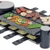 Swissmar Swivel Raclette Grill - 1 Non-Stick & 1 Hot Stone Surface- 8 Person -Cuisinart Shop kf 77073 swivel raclette black compressed