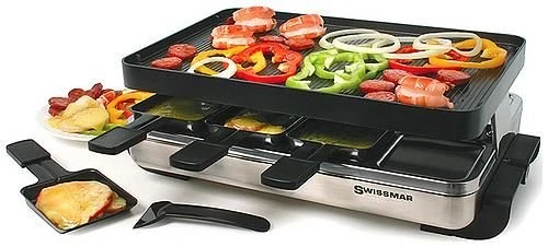 Swissmar Stelvio Raclette Grill - Non-Stick Reversible & Stainless - 8 Person 3 Swissmar Stelvio Raclette Grill - Non-Stick Reversible & Stainless - 8 Person