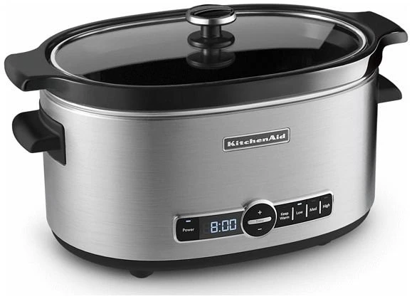 KitchenAid Slow Cooker 6-Quart With Glass Lid | Stainless Steel 3 KitchenAid Slow Cooker 6-Quart With Glass Lid | Stainless Steel