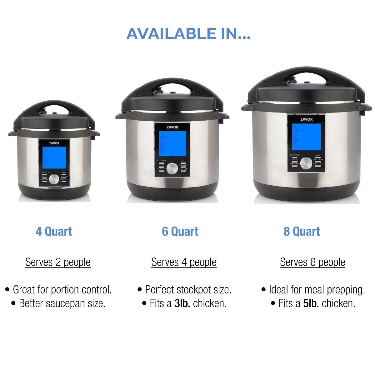 Zavor LUX™ LCD Multi-Cooker | 8 Qt. 8 Zavor LUX™ LCD Multi-Cooker | 8 Qt. - Image 6