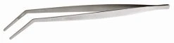 Mercer Culinary Curved Tip Precision Stainless Steel Plating Tongs | 11.75"