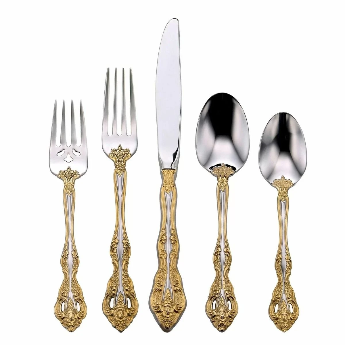 Oneida 18/10 Stainless Steel 20-Piece Flatware Set | Golden Michelangelo 3 Oneida 18/10 Stainless Steel 20-Piece Flatware Set | Golden Michelangelo