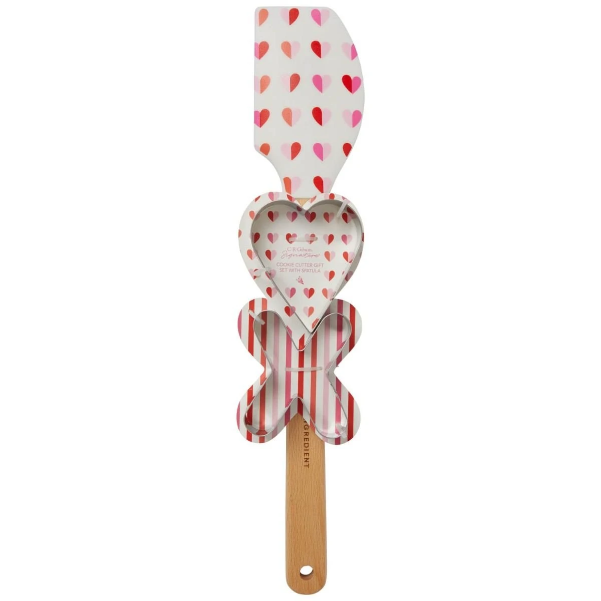 C.R Gibson (One Coast) C.R. Gibson Love Is The Secret Ingredient Spatula With Cookie Cutters Gift Set 3 C.R Gibson (One Coast) C.R. Gibson Love Is The Secret Ingredient Spatula With Cookie Cutters Gift Set