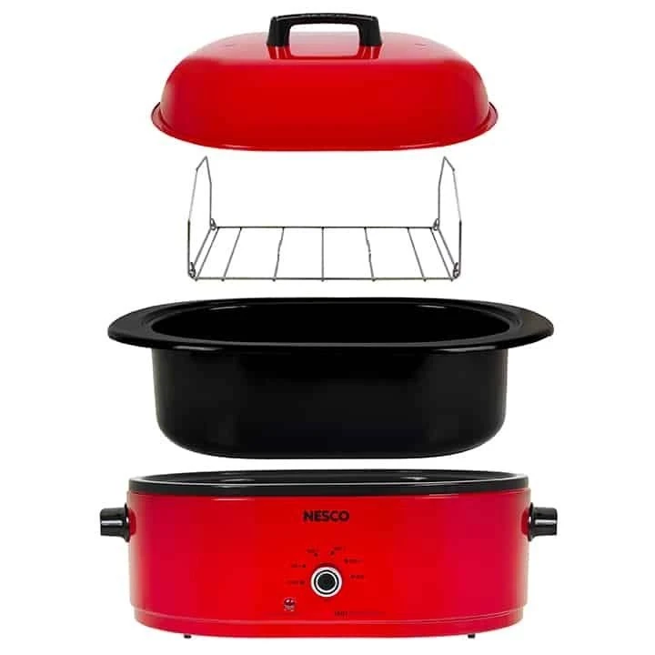 Nesco / American Harvest Nesco 18-Quart Roaster | Red 4 Nesco / American Harvest Nesco 18-Quart Roaster | Red - Image 2