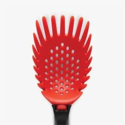 Dreamfarm Holey Spadle Slotted Spoon/Ladle | Red -Cuisinart Shop red holey spaddle 4