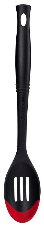 Le Creuset Revolution® Bi-Material Slotted Spoon | Cerise/Cherry Red 3 Le Creuset Revolution® Bi-Material Slotted Spoon | Cerise/Cherry Red