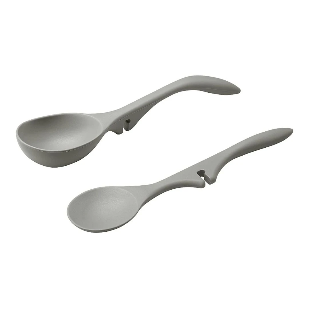 Rachael Ray 2-Piece Lazy Ladle & Spoon Set | Sea Salt Gray 3 Rachael Ray 2-Piece Lazy Ladle & Spoon Set | Sea Salt Gray