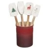Le Creuset 5-Piece Craft Series Utensil Set With Crock | Noel -Cuisinart Shop rs17733 holidaytools