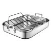 Le Creuset Large Stainless Steel Roasting Pan With Nonstick Rack -Cuisinart Shop rs7915 large pan angle rack