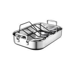 Le Creuset Stainless Steel Roasting Pan With Nonstick Rack