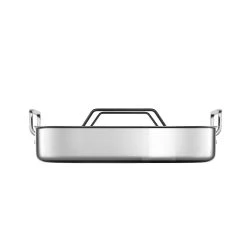Le Creuset Stainless Steel Roasting Pan With Nonstick Rack -Cuisinart Shop rs7927 small pan profile rack