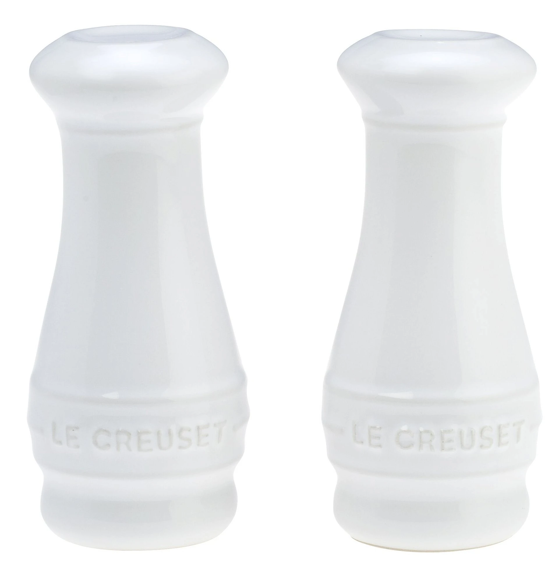 Le Creuset 2-Piece Salt & Pepper Shakers | White 3 Le Creuset 2-Piece Salt & Pepper Shakers | White