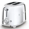 SMEG 2-Slice Toaster | Chrome 1 SMEG 2-Slice Toaster | Chrome -Cuisinart Shop smeg 50 s retro 2 slice toaster oven tsf01ssus