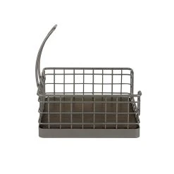 Spectrum Madison Weighted Napkin Holder Industrial Gray -Cuisinart Shop spectrum madison weighted napkin holder industrial gray side view