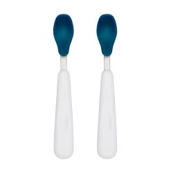 OXO Tot Feeding Spoon Set With Soft Silicone | Navy