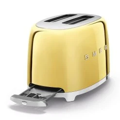 SMEG 2-Slice Toaster | Gold -Cuisinart Shop tsf01gous gold 2 slice toaster with removable crumb tray