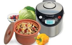 VitaClay Smart Organic Multicooker & Clay Insert - Oval, 6-Cup Dry / 3.2-Quart