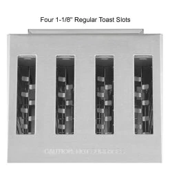 Waring Commercial Stainless Steel Heavy-Duty Toaster | 4-Slot -Cuisinart Shop wct800rc waring toaster inset2