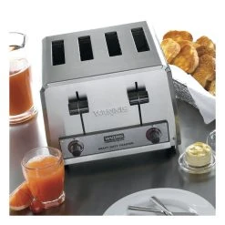 Waring Commercial Stainless Steel Heavy-Duty Toaster | 4-Slot -Cuisinart Shop wct800rc waring toaster inset3