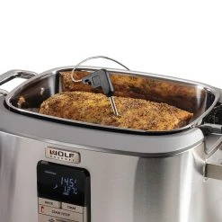 Wolf Gourmet 7-Quart Multi-Function Cooker | Red Knobs -Cuisinart Shop wgsc100s wolf gourmet multi function cooker 7 qt 7