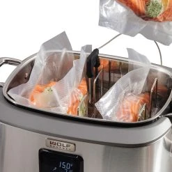 Wolf Gourmet 7-Quart Multi-Function Cooker | Red Knobs -Cuisinart Shop wgsc100s wolf gourmet multi function cooker 7 qt 8