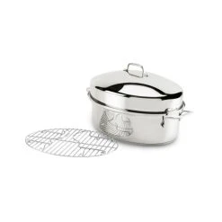 All-Clad Stainless Steel Covered Oval Roaster & Rack | 10 Qt. 7 All-Clad Stainless Steel Covered Oval Roaster & Rack | 10 Qt. -Cuisinart Shop yforzilw5gxnkzdnccsr